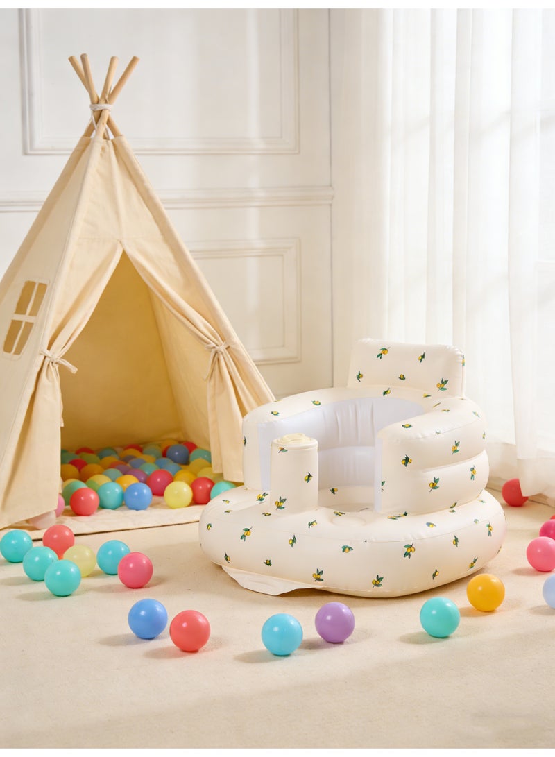 بست واي كرسي استلقاء قابل للنفخ غير محشو بحبيبات للأطفال قابل للطي بنمط أريكة منفوخة بالهواء كرسي استحمام سوفت مقعد استحمام مريح  مقاس من 3 إلى 36 شهرًا - Image 3